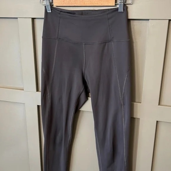 Girlfriend Collective Compressive High Rise Leggings Charcoal Gray Size Small - Picture 5 of 8